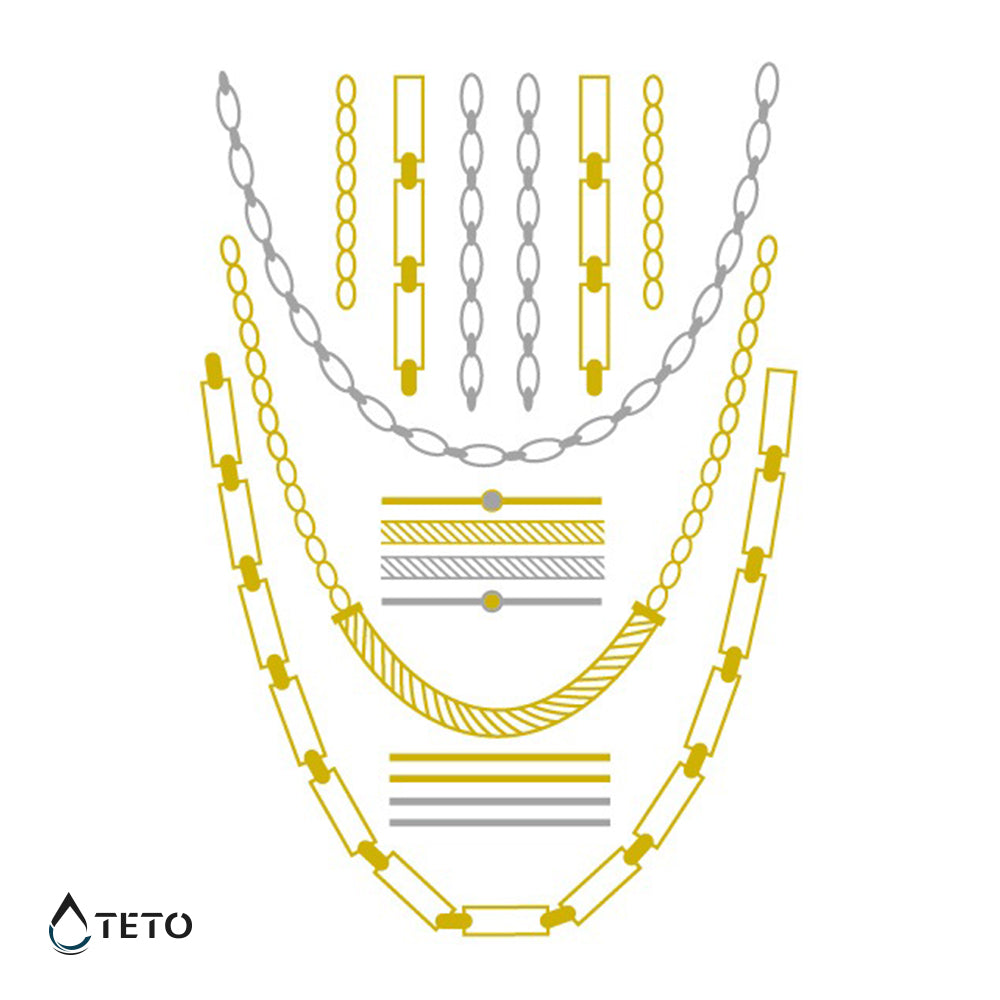 Armbänder und Motive - Set – Typ N - TETO Temporäre Tattoos