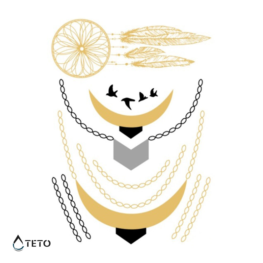 Armbänder, Schmuck, Traumfänger - Set - TETO Temporäre Tattoos