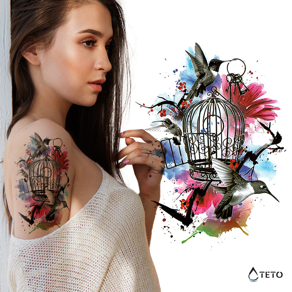 Vögel - TETO Temporäre Tattoos