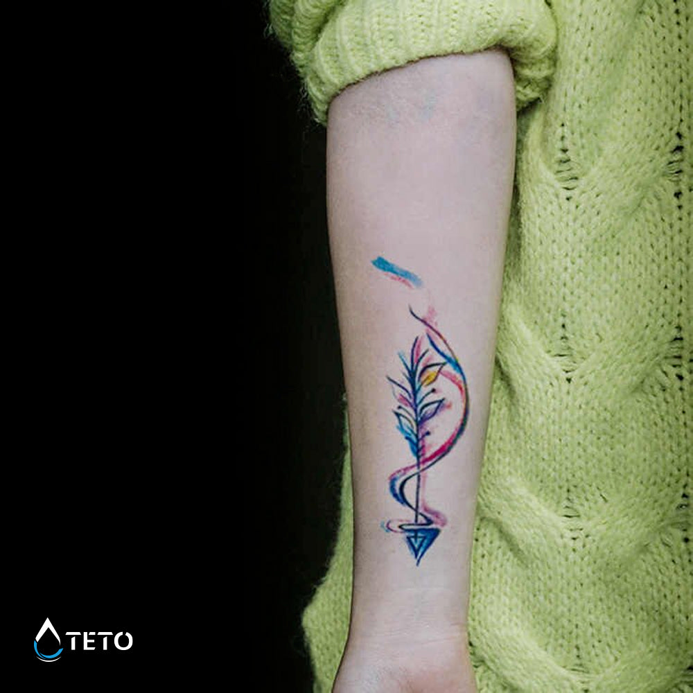 Bunte Pfeile - Set - TETO Temporäre Tattoos
