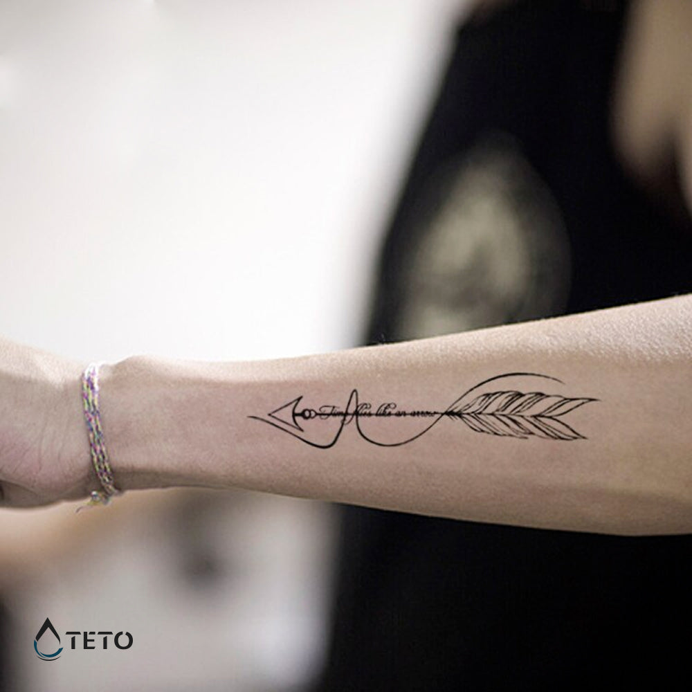 Die Zeit fliegt wie ein Pfeil - Set - TETO Temporäre Tattoos