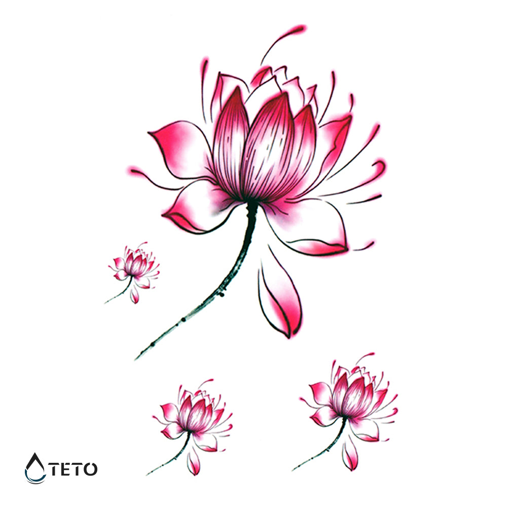 Blumen - Set - TETO Temporäre Tattoos