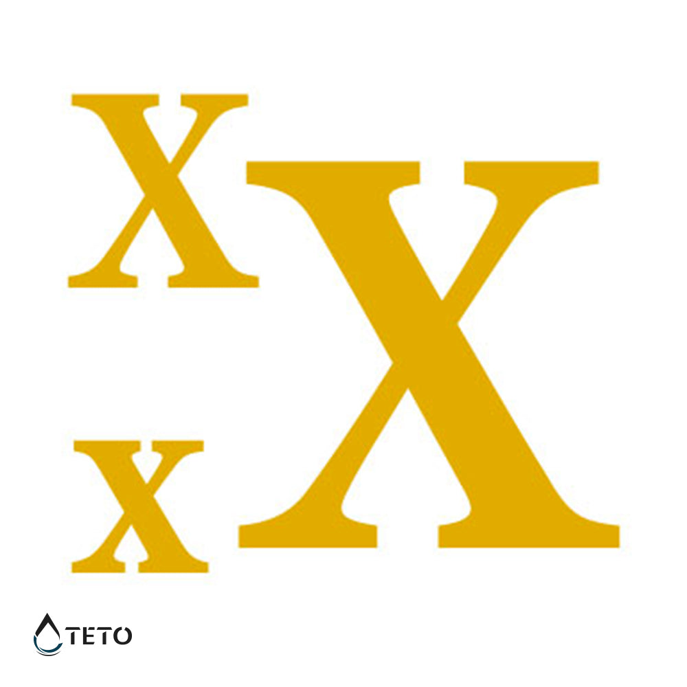 Buchstabe X - Set - TETO Temporäre Tattoos
