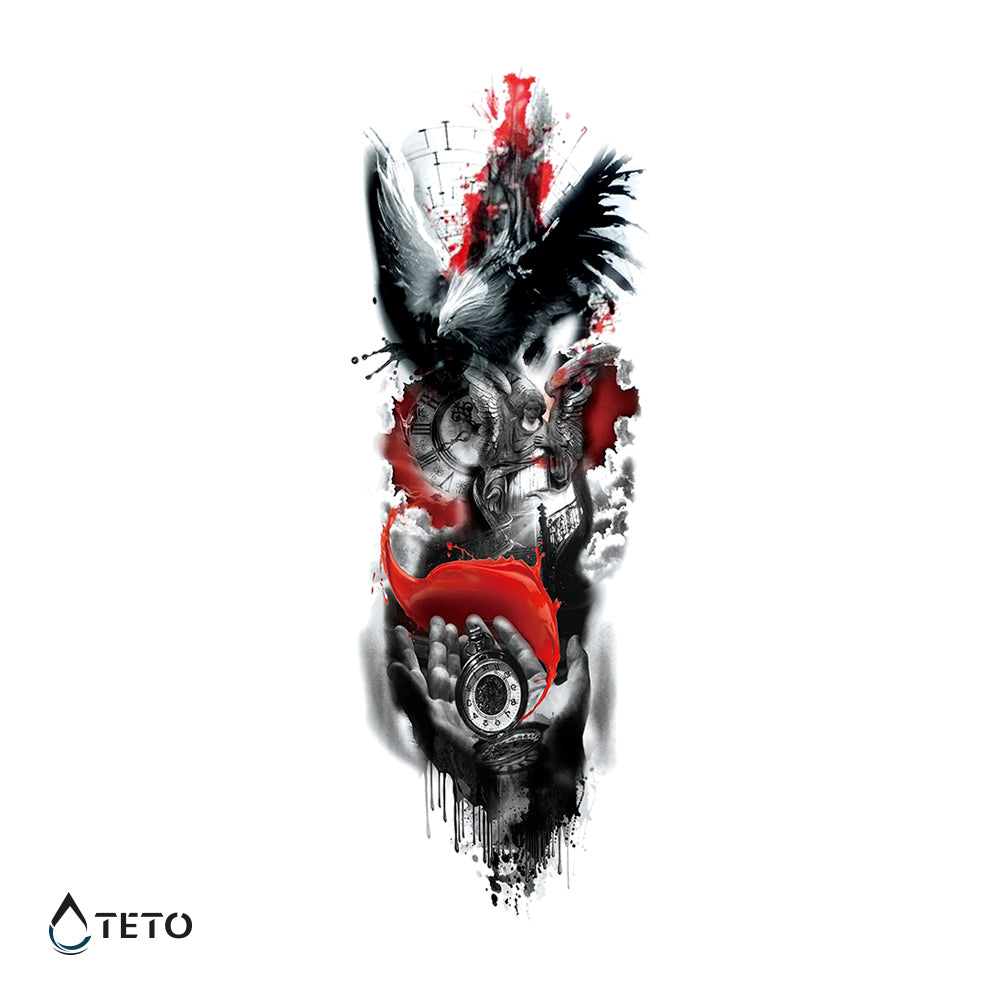 Blutiger Adler - TETO Temporäre Tattoos