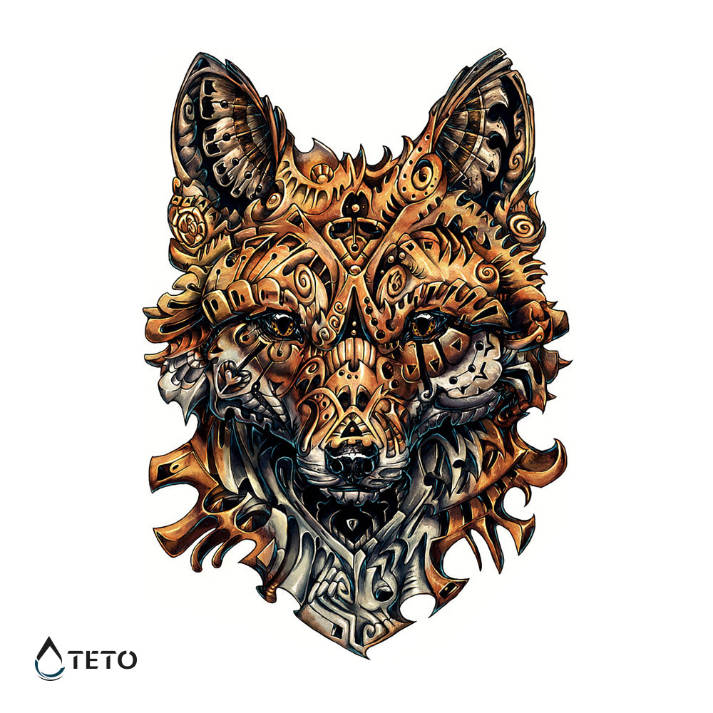Industrieller Fuchs - TETO Temporäre Tattoos