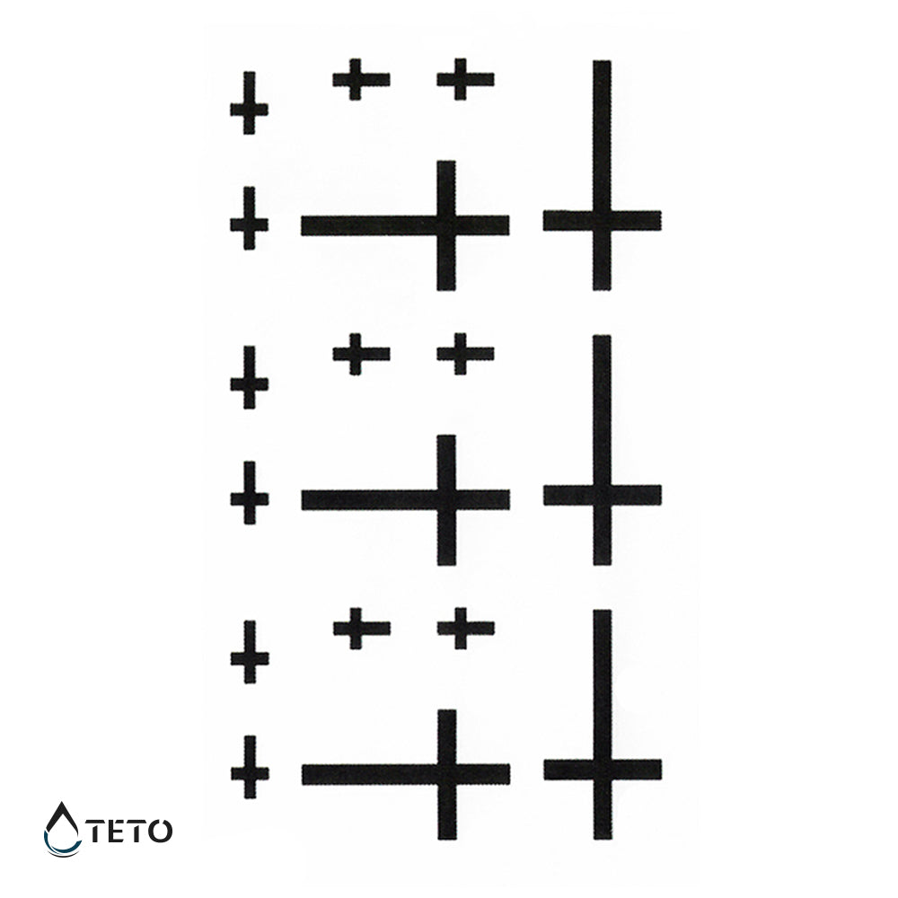 Kreuze - Set - TETO Temporäre Tattoos