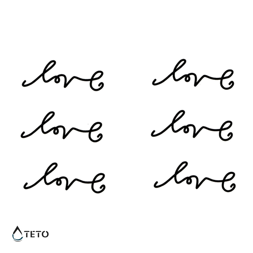 Liebe – Love - Set - TETO Temporäre Tattoos