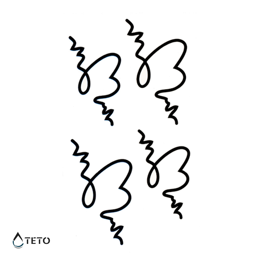 Herzschläge - Set - TETO Temporäre Tattoos
