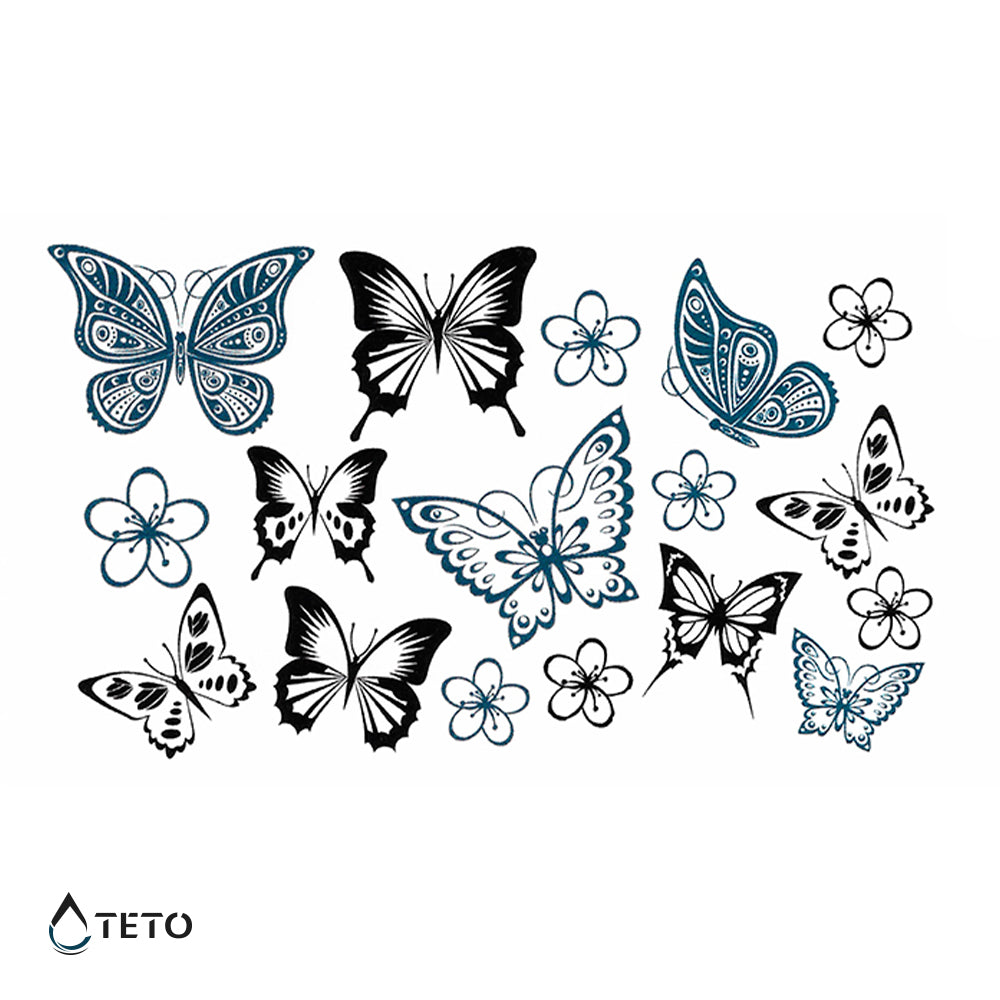 Schmetterlinge - Set - TETO Temporäre Tattoos