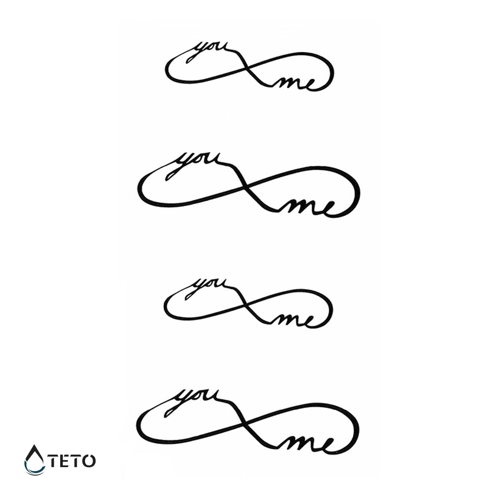 Unendlich - Du und ich für immer - Set - TETO Temporäre Tattoos