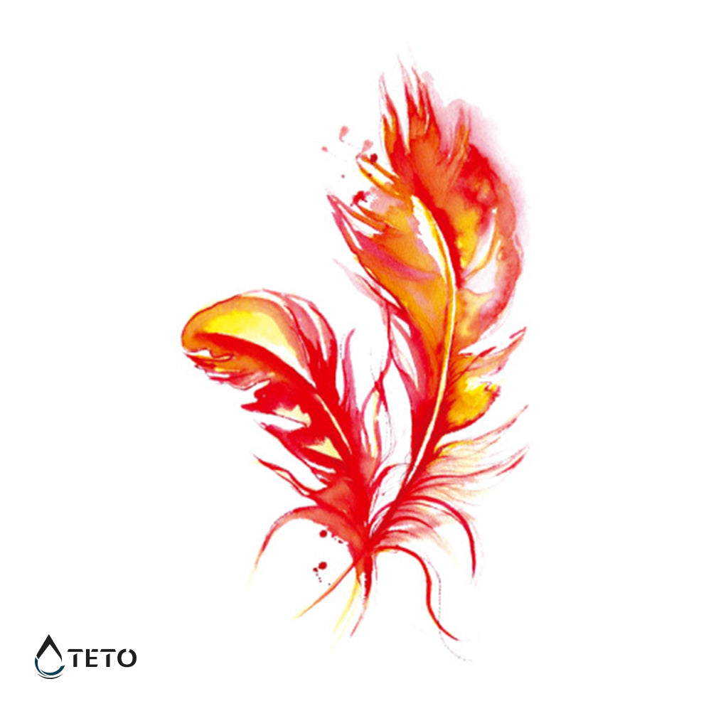 Phönixfeder - TETO Temporäre Tattoos