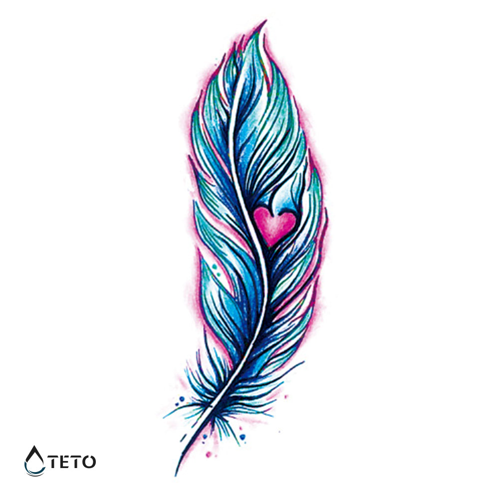 Die Feder der Liebe - TETO Temporäre Tattoos