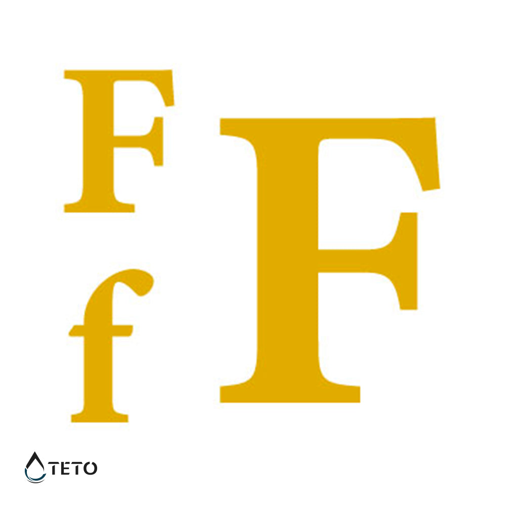 Buchstabe F - Set - TETO Temporäre Tattoos