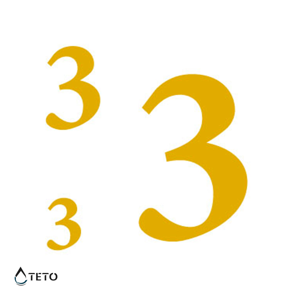 Nummer 3 - Set - TETO Temporäre Tattoos