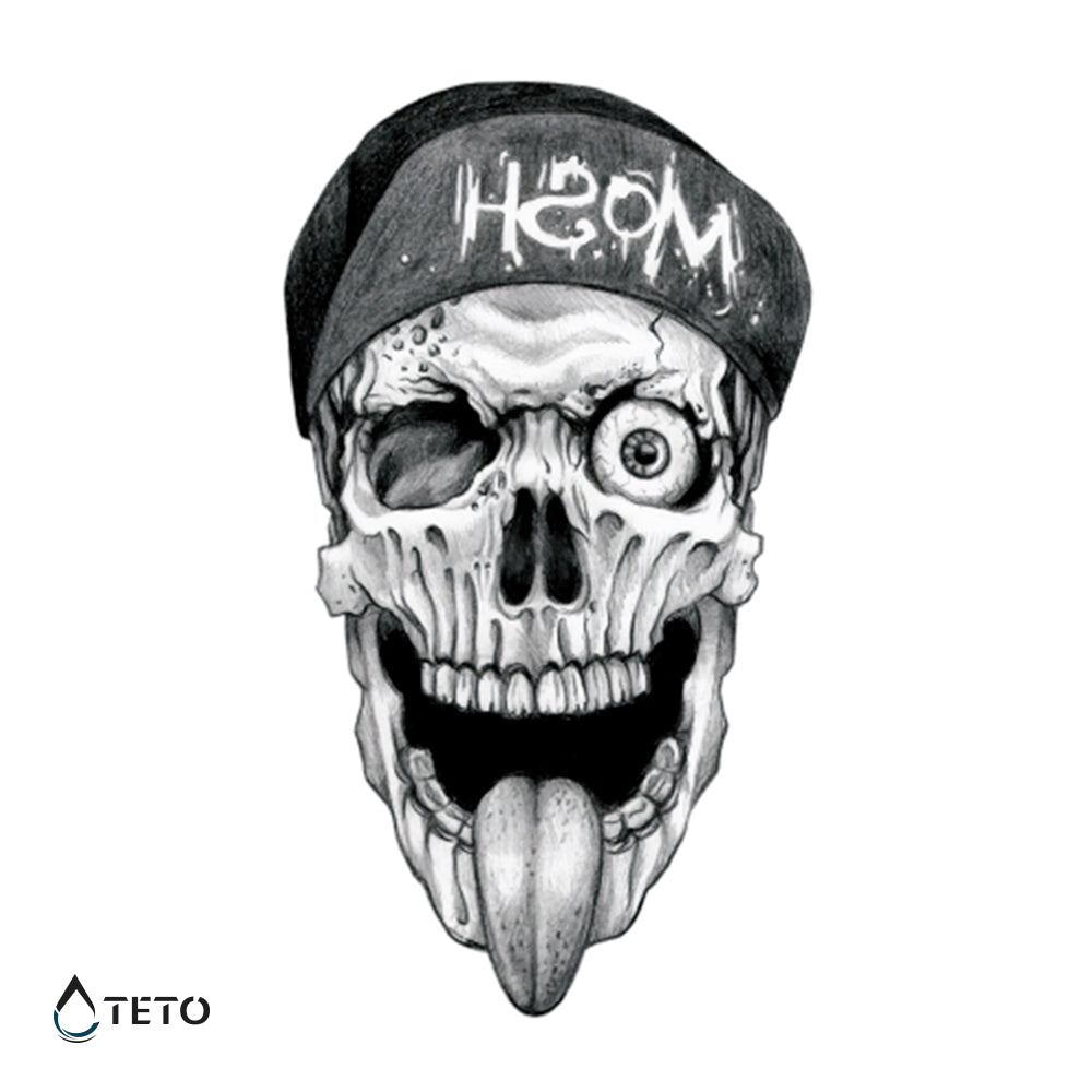 Cooler Totenschädel - TETO Temporäre Tattoos
