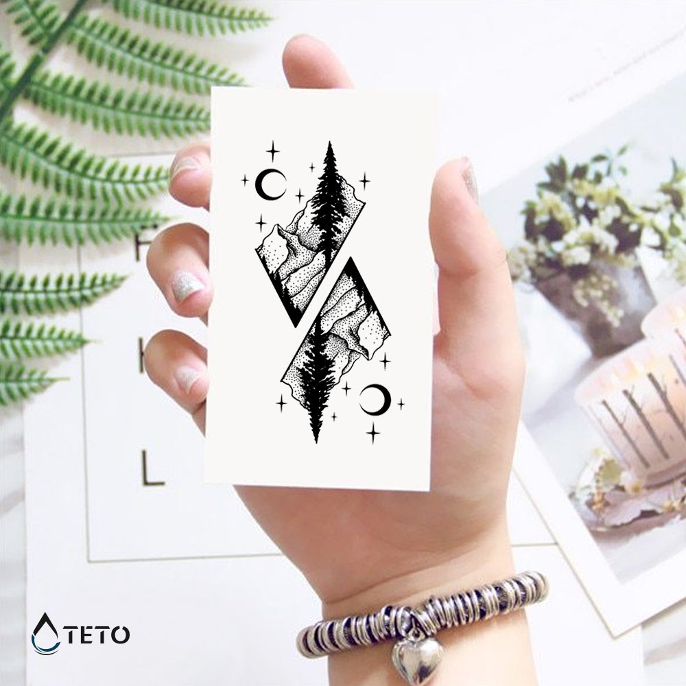 Berge - Set - TETO Temporäre Tattoos