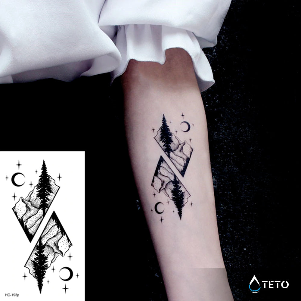 Berge - Set - TETO Temporäre Tattoos
