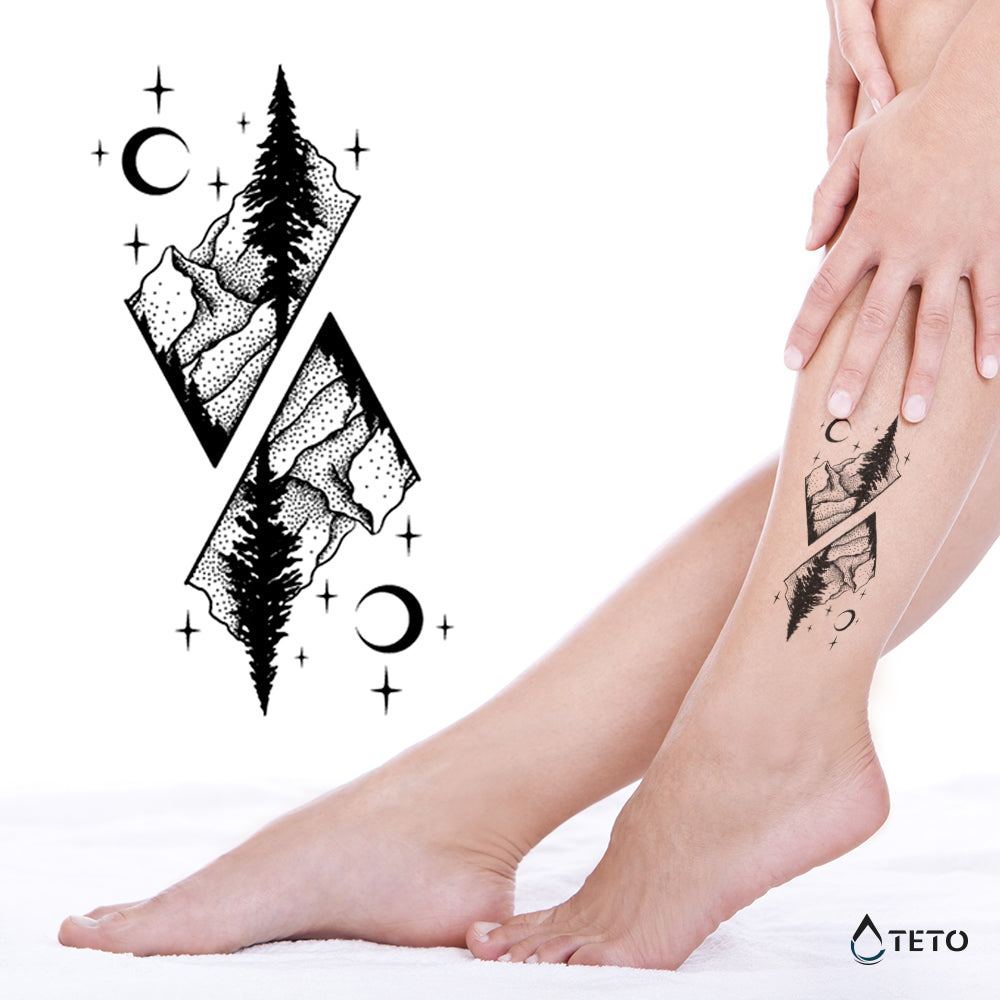 Berge - Set - TETO Temporäre Tattoos