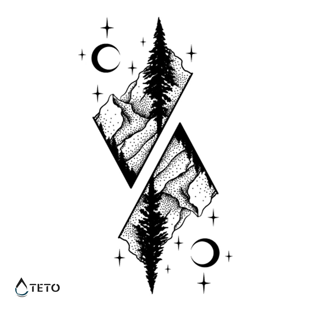 Berge - Set - TETO Temporäre Tattoos
