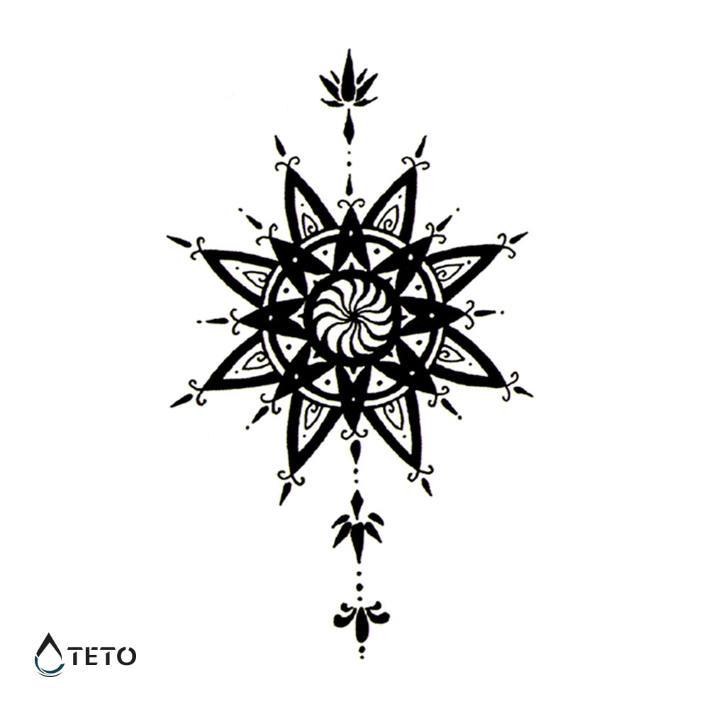 Mandala Typ A - TETO Temporäre Tattoos