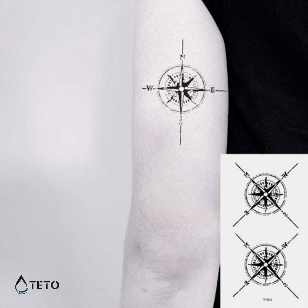 Richtungs-Kompass - Set - TETO Temporäre Tattoos