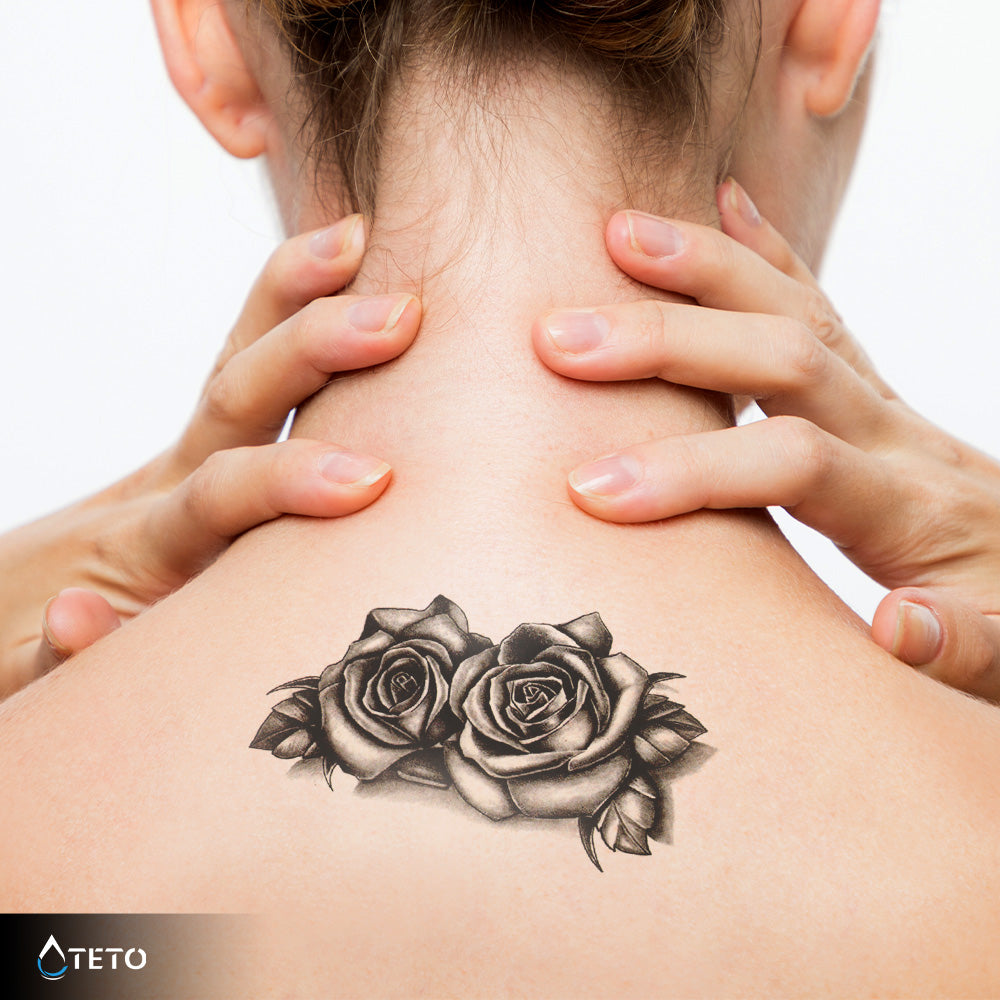 Traditionelle Rosen - TETO Temporäre Tattoos