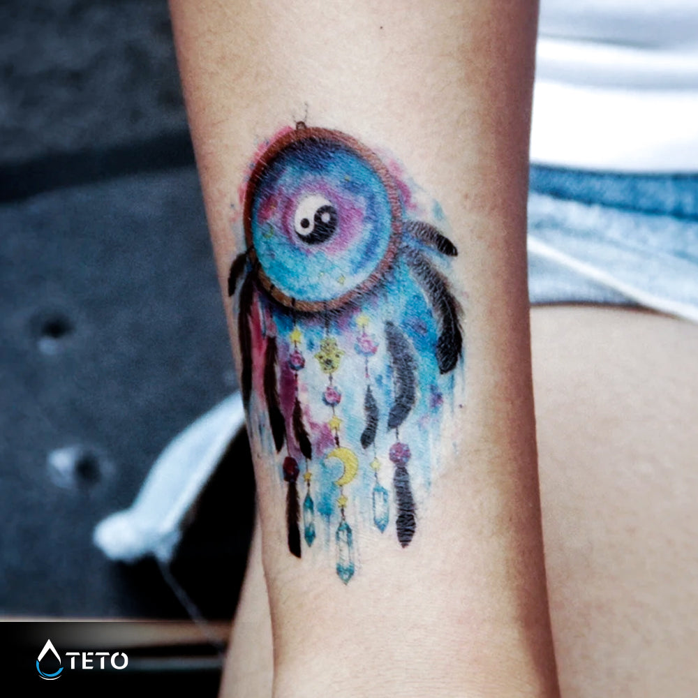 Traumfänger - Yin und Yang - TETO Temporäre Tattoos