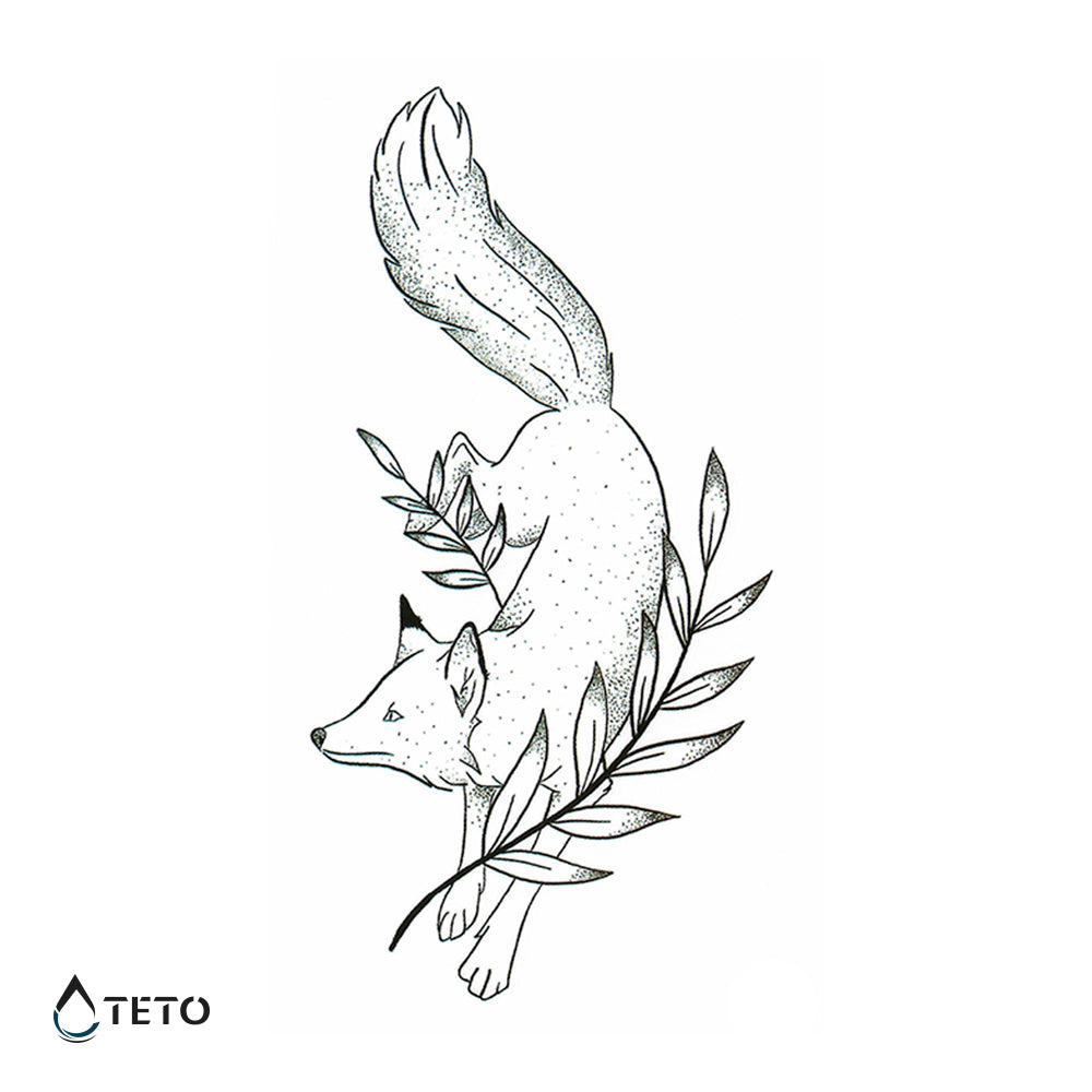 Niedlicher Fuchs - TETO Temporäre Tattoos