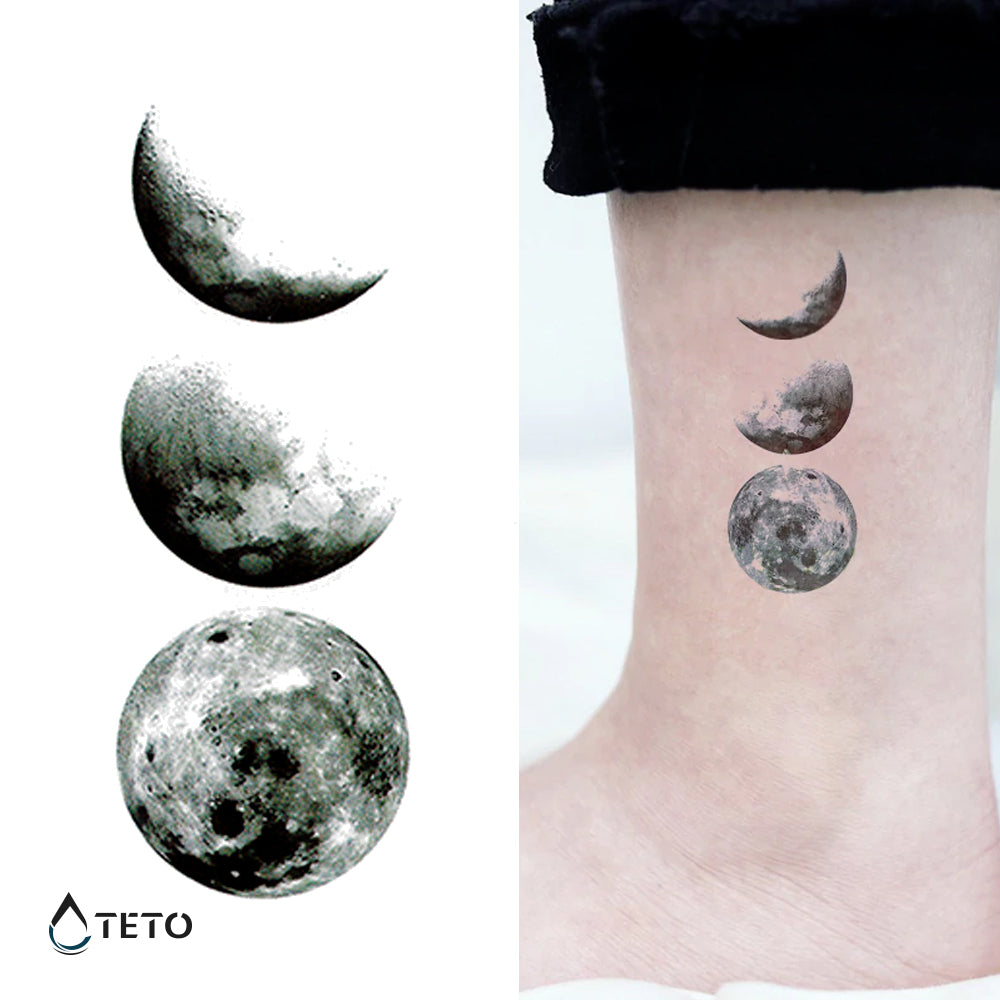 Mondphasen - Set - TETO Temporäre Tattoos