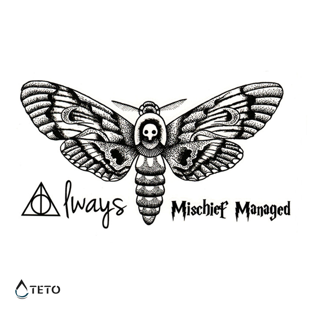 Todesschmetterling / Harry Potter - Set - TETO Temporäre Tattoos