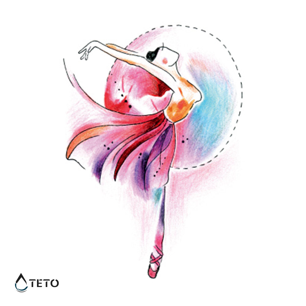 Ballerina - TETO Temporäre Tattoos