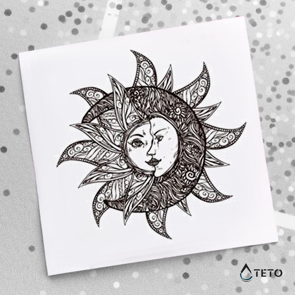 Sonne und Mond - TETO Temporäre Tattoos