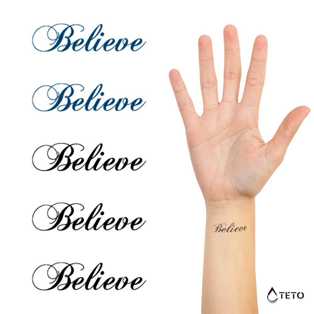 Ich glaube - Set - TETO Temporäre Tattoos