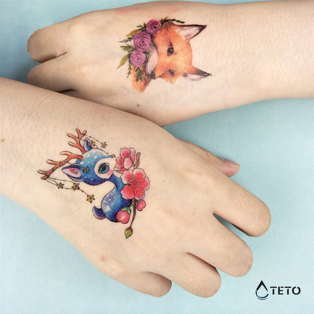 Niedlicher Hirsch - TETO Temporäre Tattoos