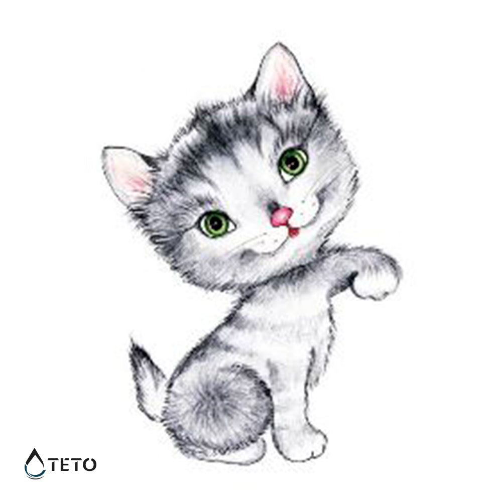 Niedliche Katze - TETO Temporäre Tattoos
