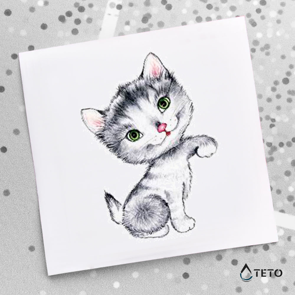 Niedliche Katze - TETO Temporäre Tattoos