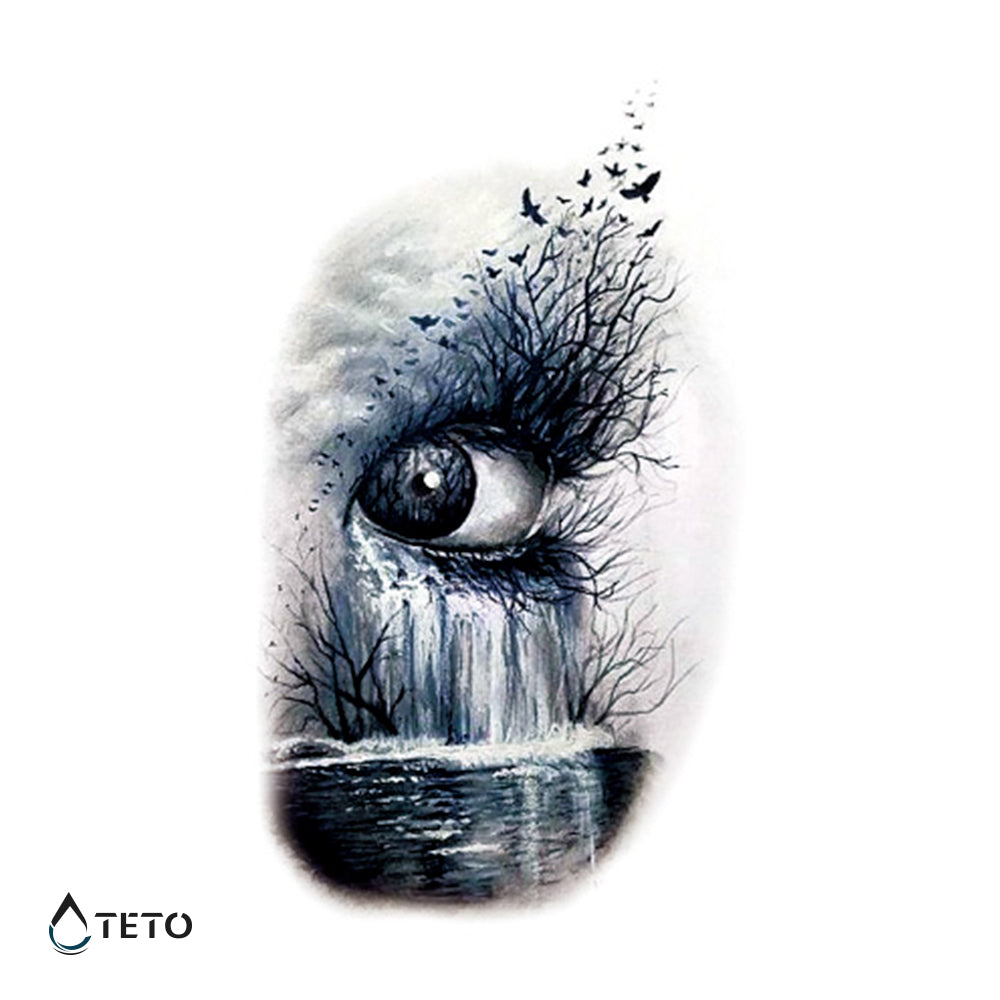 Natürliches Auge - TETO Temporäre Tattoos