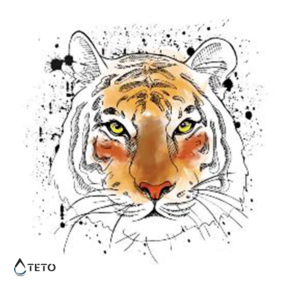 Minimalistischer Tiger - TETO Temporäre Tattoos