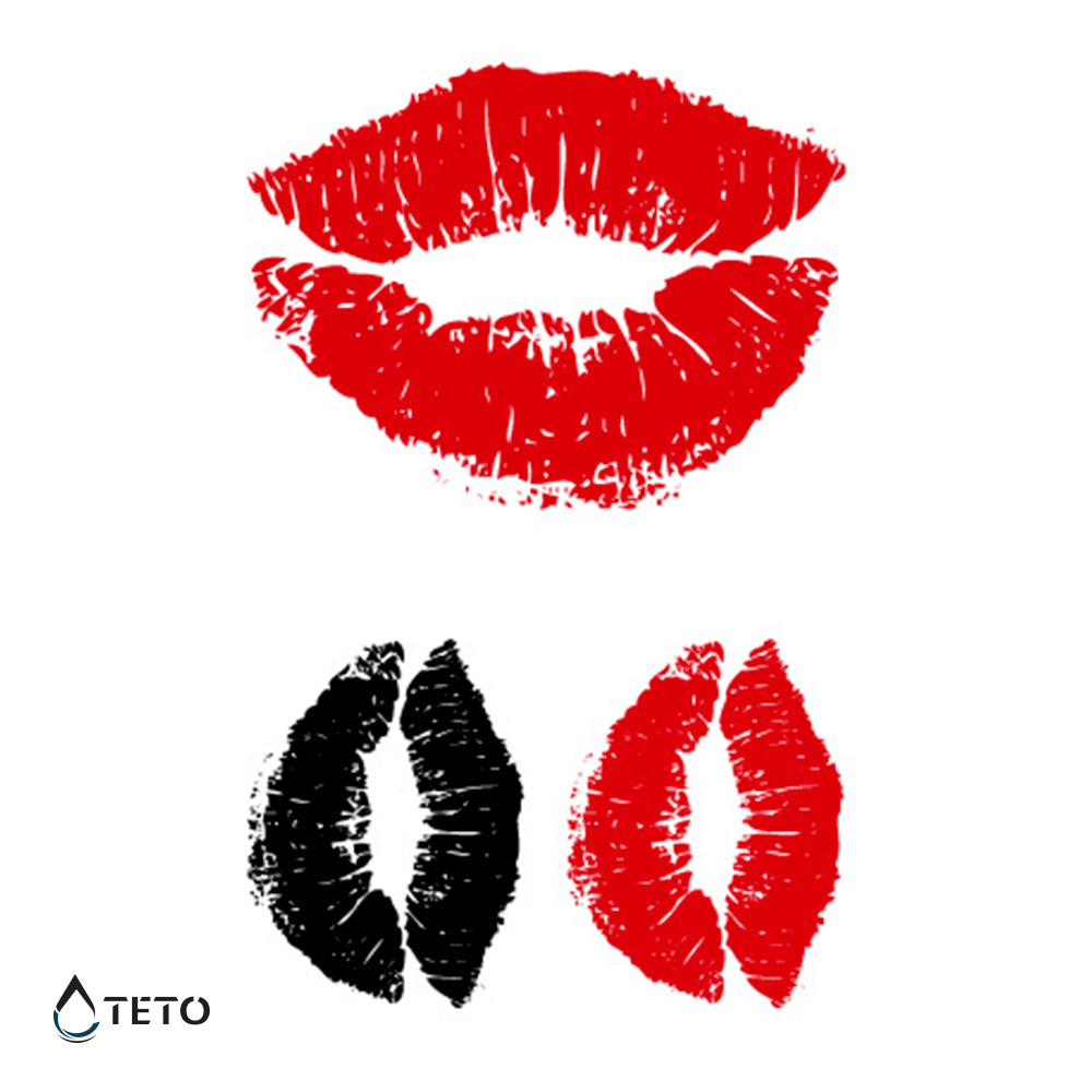 Lippen - Set - TETO Temporäre Tattoos