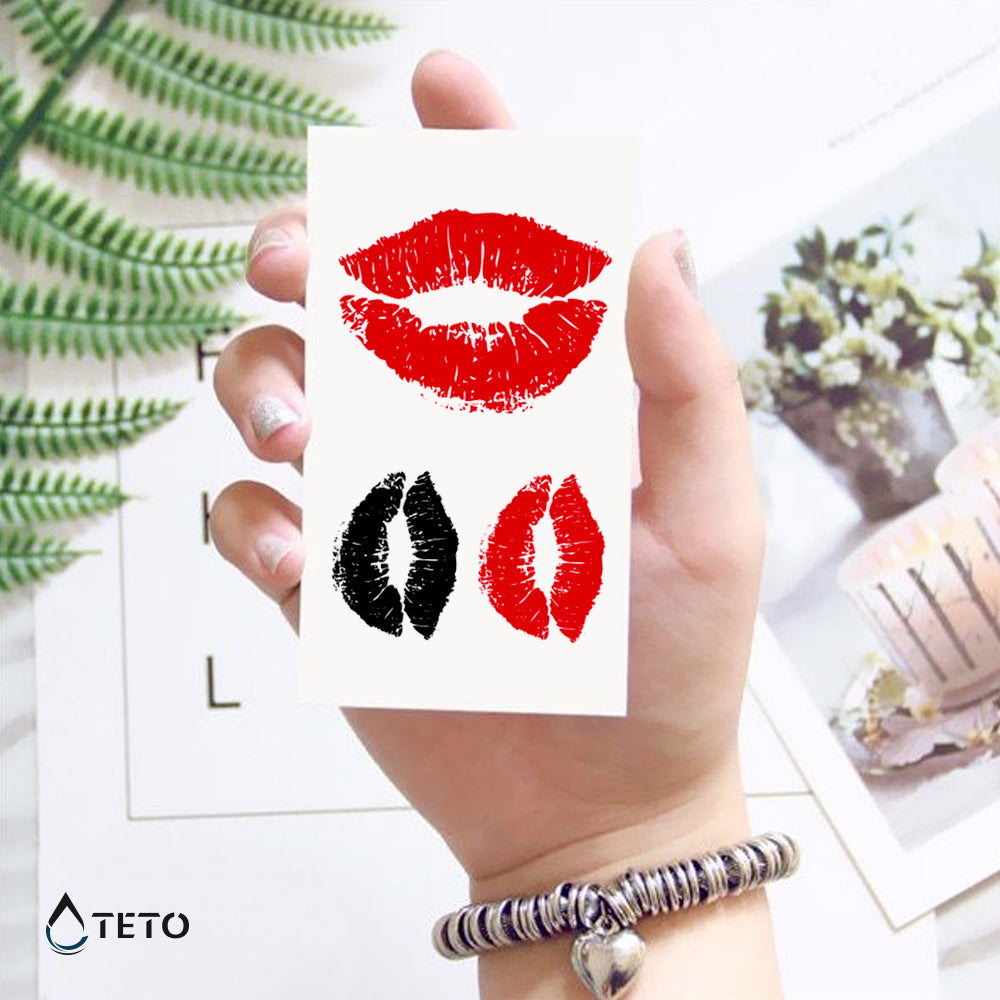 Lippen - Set - TETO Temporäre Tattoos