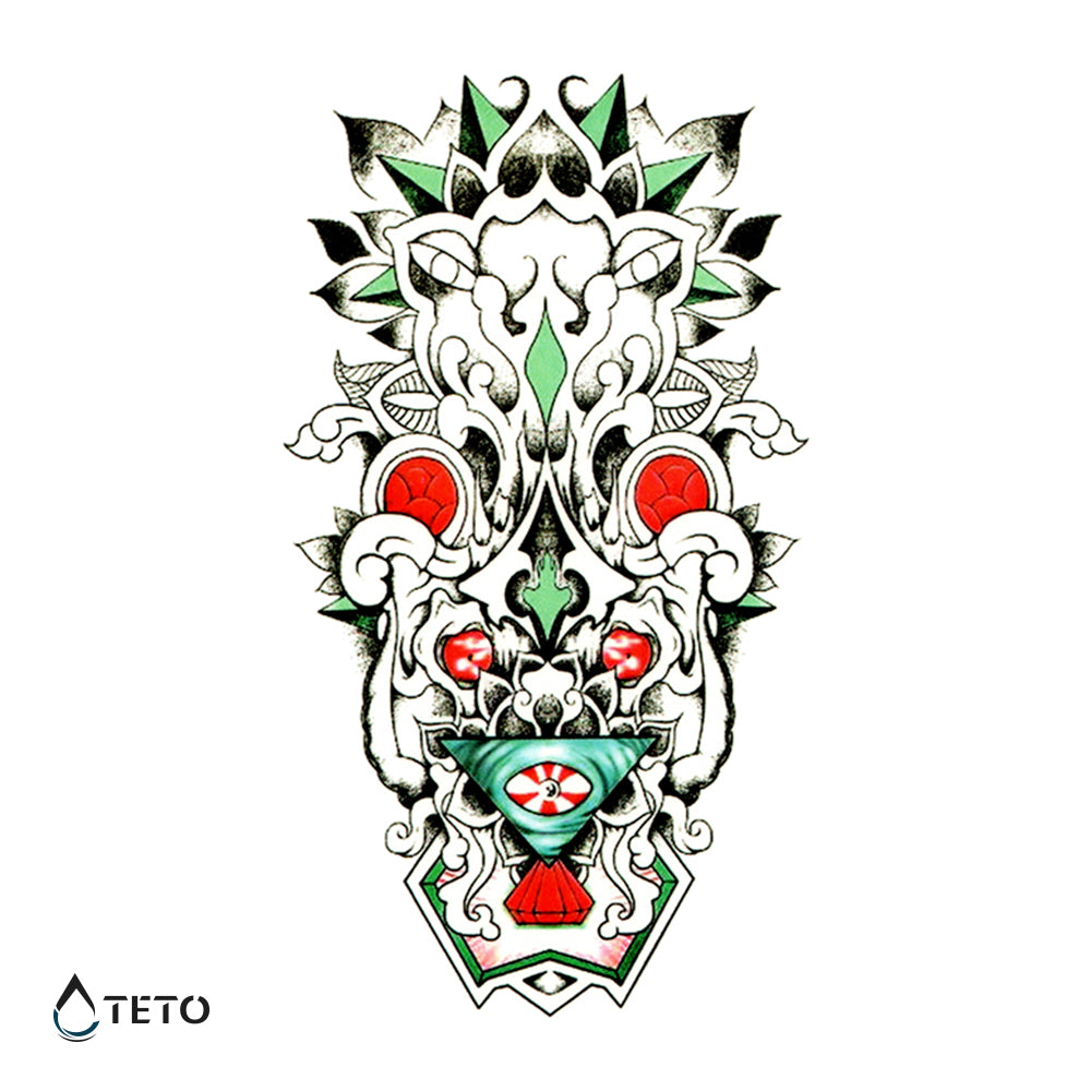 Abstrakter Drache - TETO Temporäre Tattoos