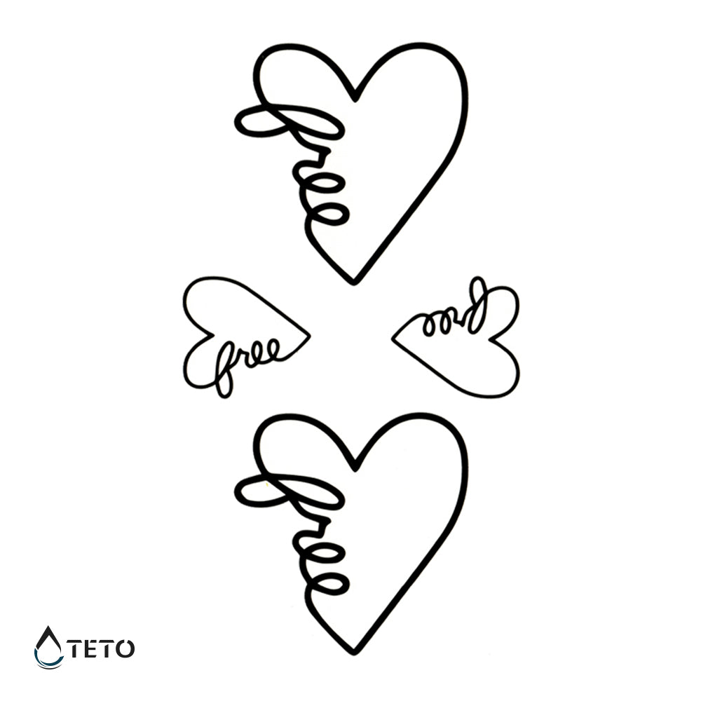 Freie Liebe - Set - TETO Temporäre Tattoos