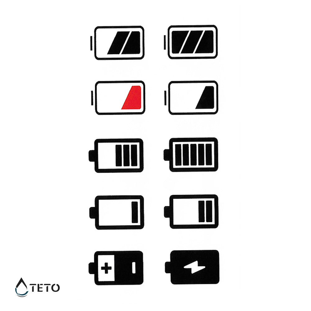 Batterie - Set - TETO Temporäre Tattoos