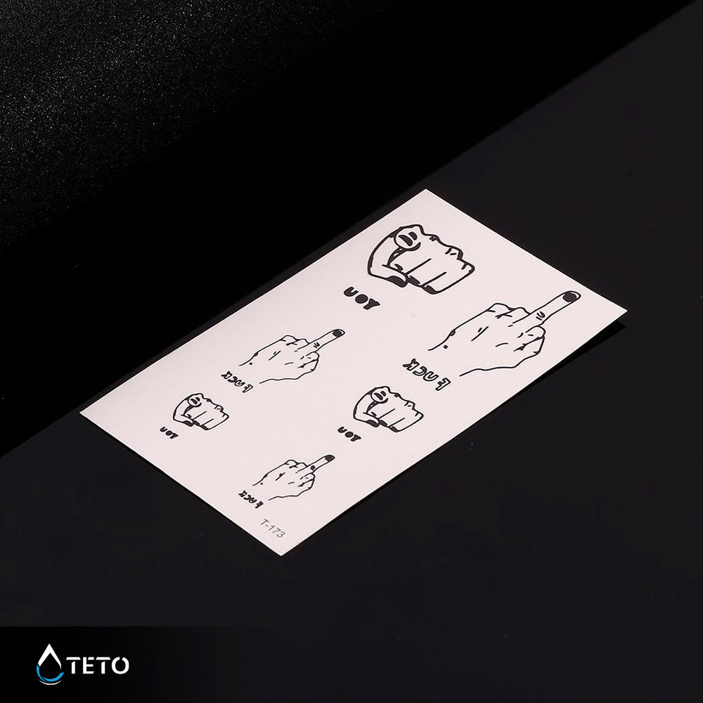 Grobe Gesten - Set - TETO Temporäre Tattoos