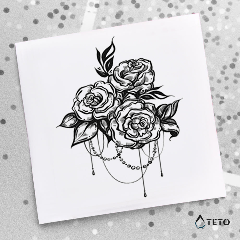 Drei Rosen - TETO Temporäre Tattoos