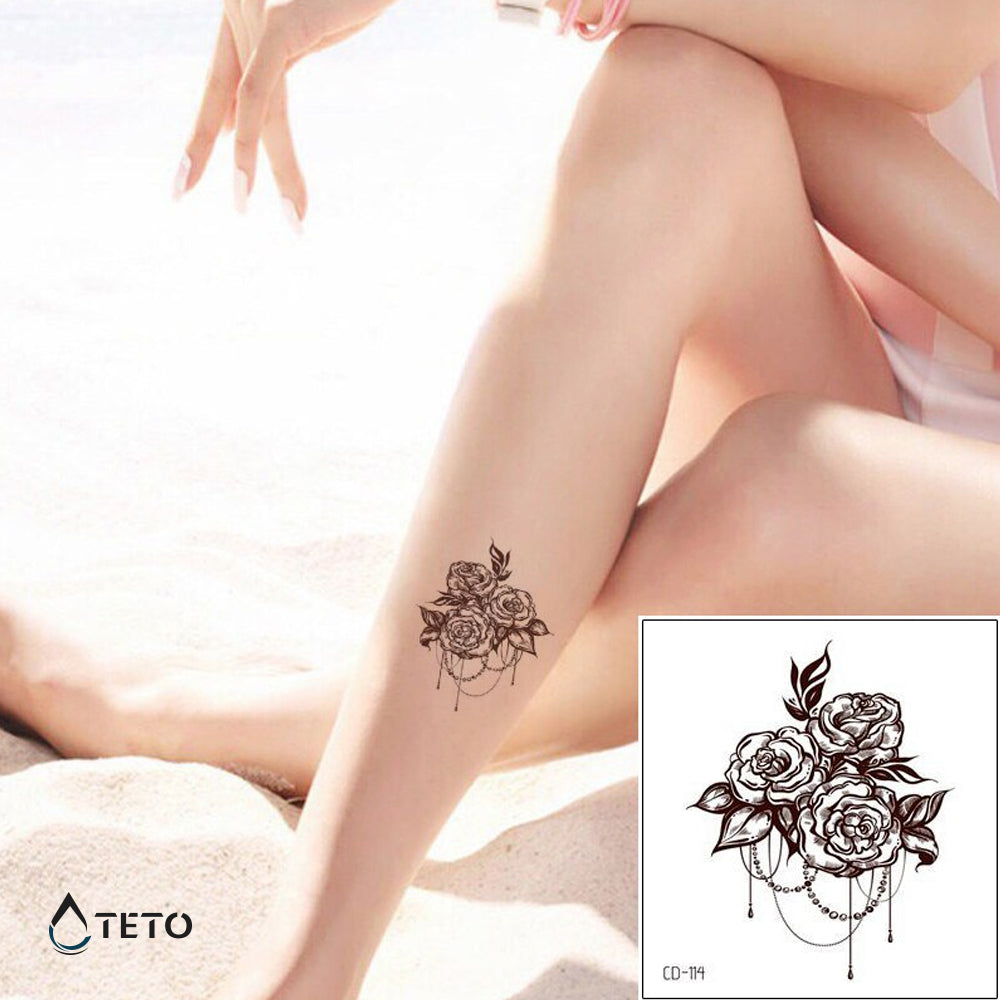 Drei Rosen - TETO Temporäre Tattoos