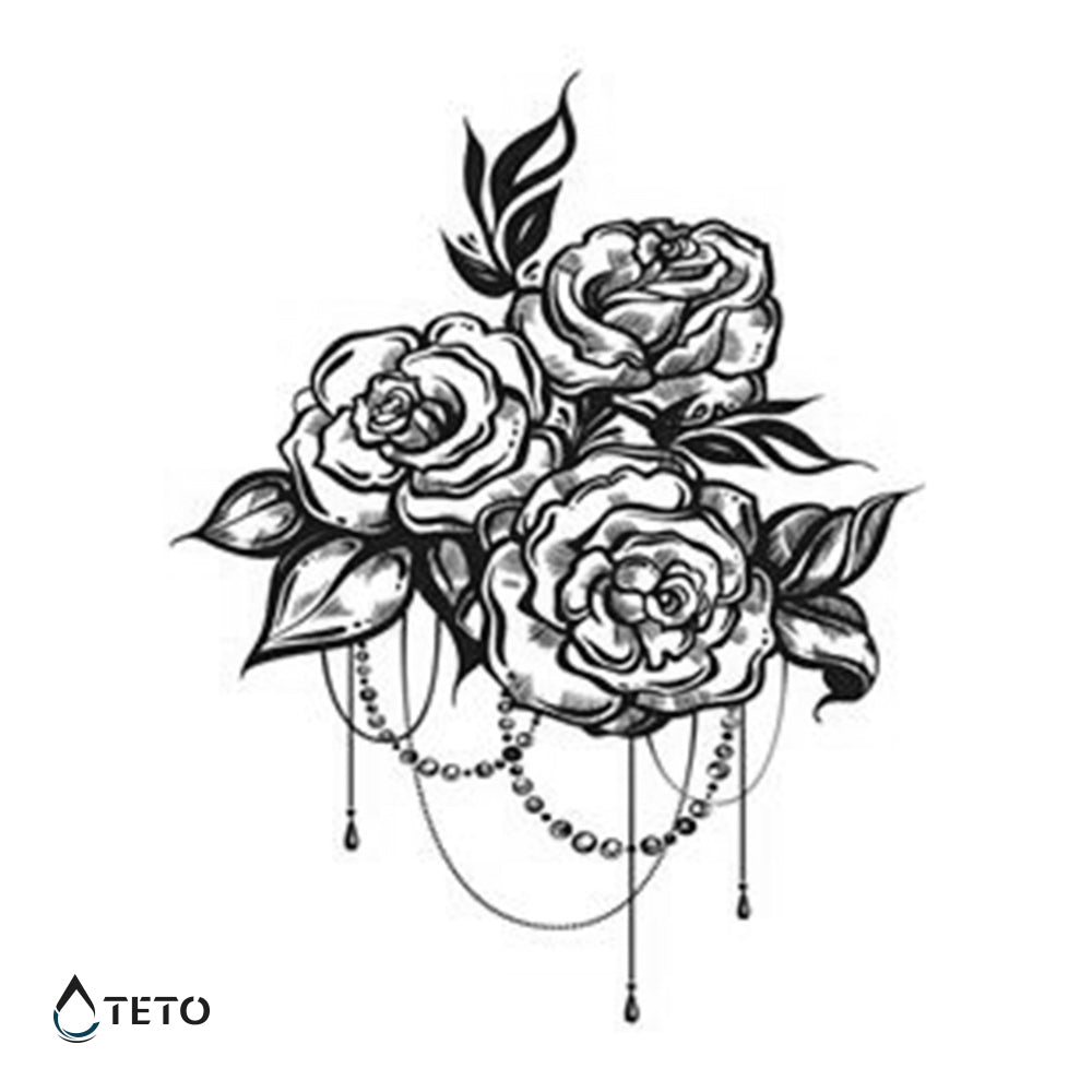 Drei Rosen - TETO Temporäre Tattoos