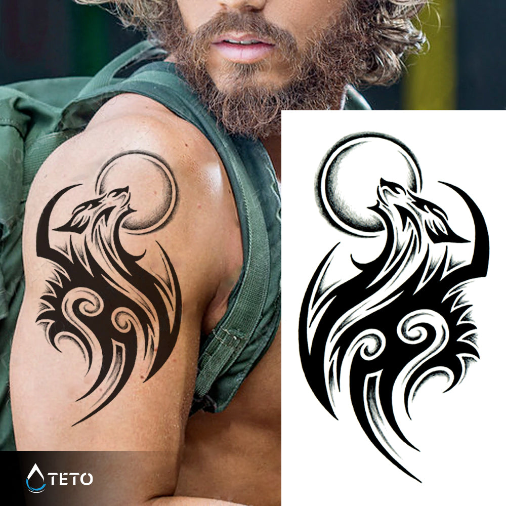 Tribal wolf – Typ B - TETO Temporäre Tattoos