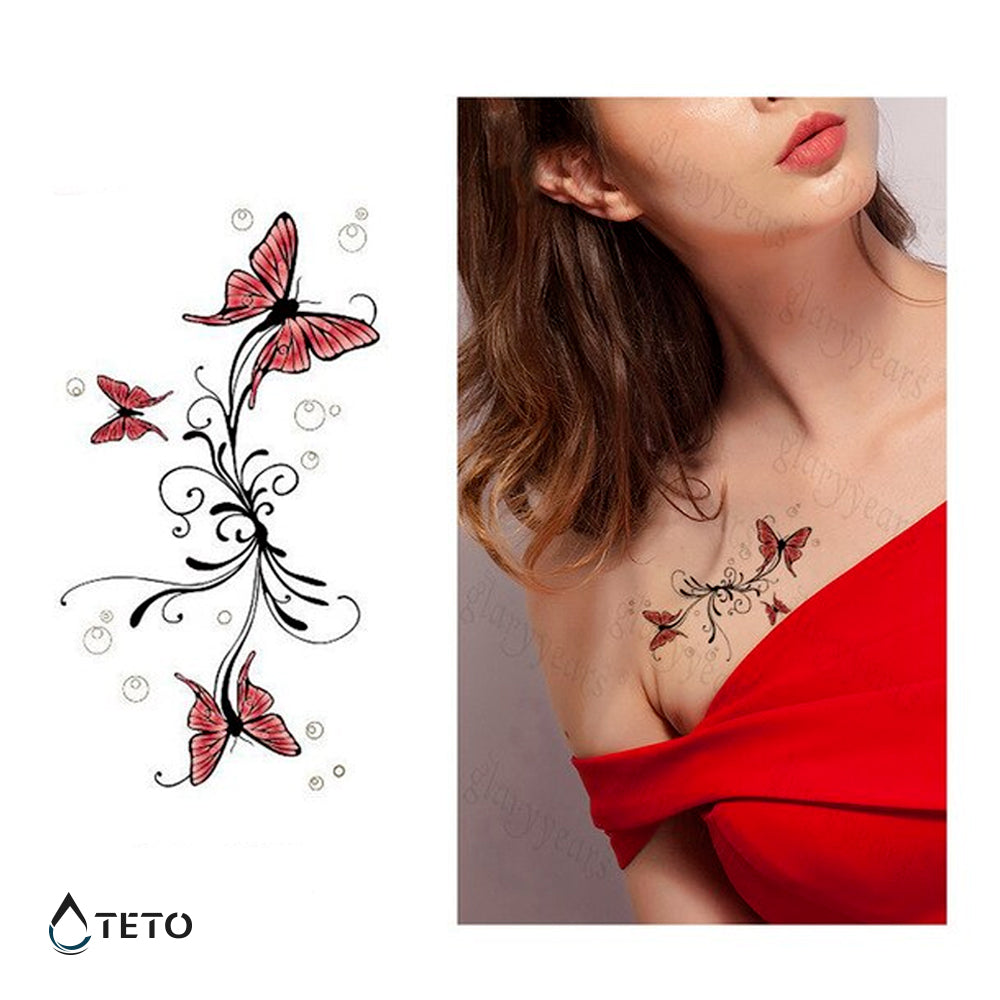 Schmetterlinge - TETO Temporäre Tattoos