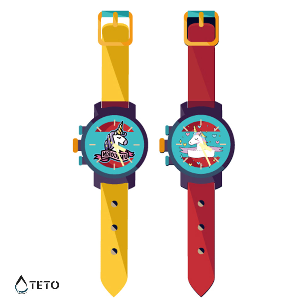 Einhorn-Uhr - Set - TETO Temporäre Tattoos